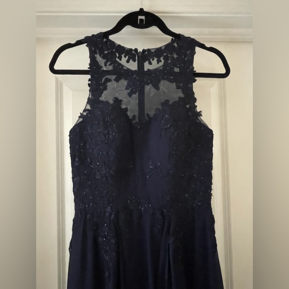 Formal navy blue dress